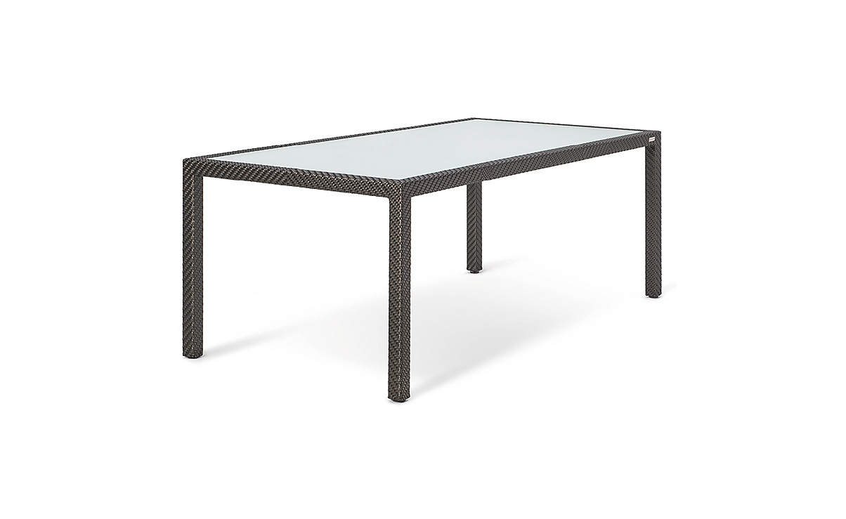 OHMM Outdoor Keywest Dining Table 200x100cm With Frosted Tempered Glass Insert