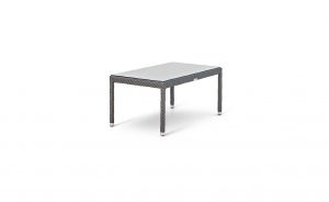 OHMM Outdoor Flo Coffee Table 100x60cm With Clear Tempered Glass Top