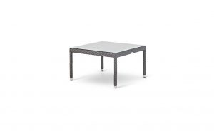 OHMM Outdoor Flo Coffee Table 80x80cm With Clear Tempered Glass Top