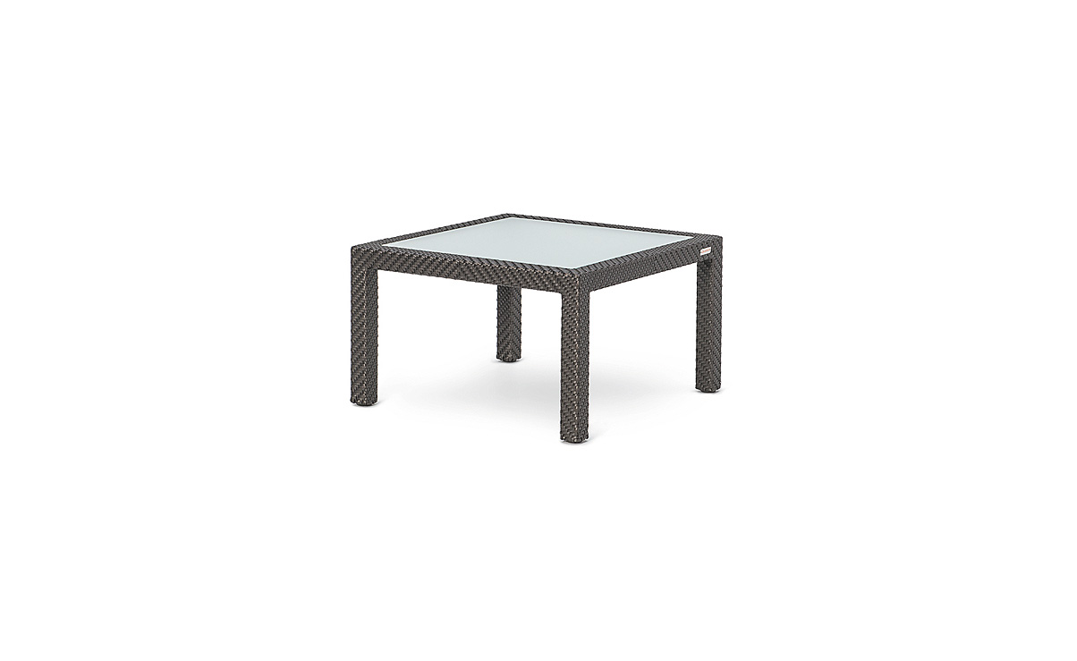 OHMM Outdoor Keywest Coffee Table Square With Frosted Tempered Glass Insert