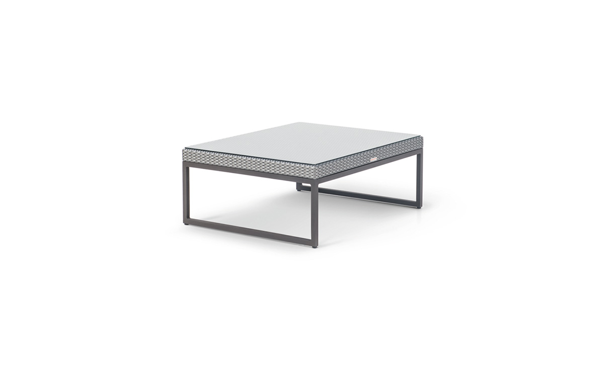 OHMM Outdoor Mantra Coffee Table Rectangular With Clear Tempered Glass Top