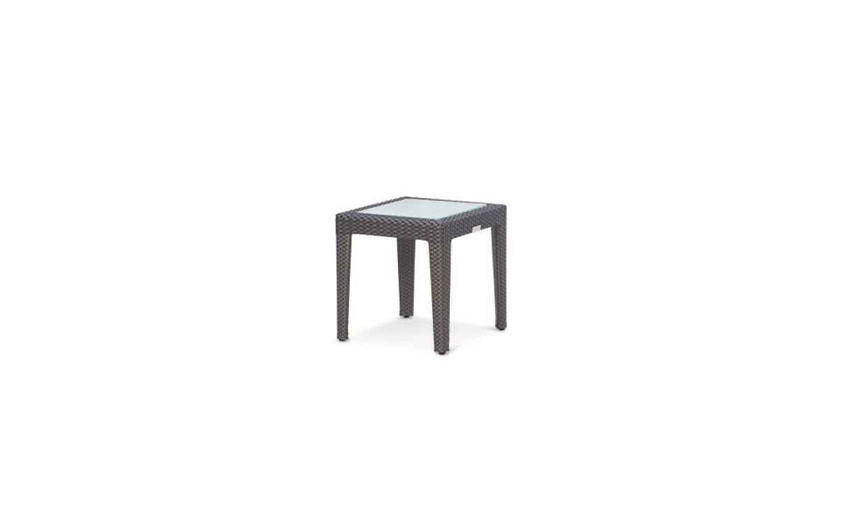 OHMM Outdoor Maximus Side Table With Frosted Tempered Glass Insert