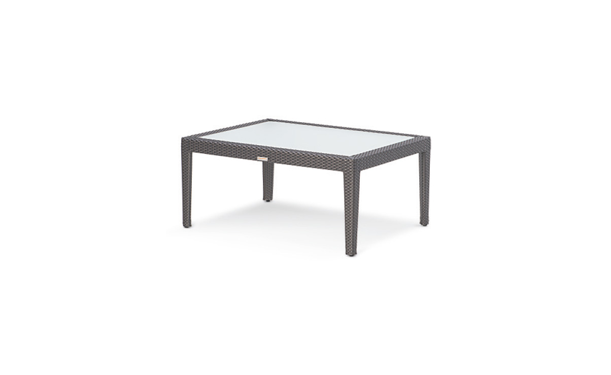OHMM Outdoor Palm Coffee Table Rectangular With Frosted Tempered Glass