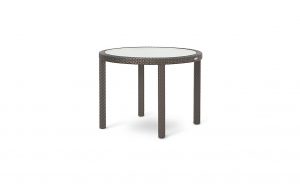 OHMM Outdoor Partu Dining Table 100cmDia With Frosted Tempered Glass Insert