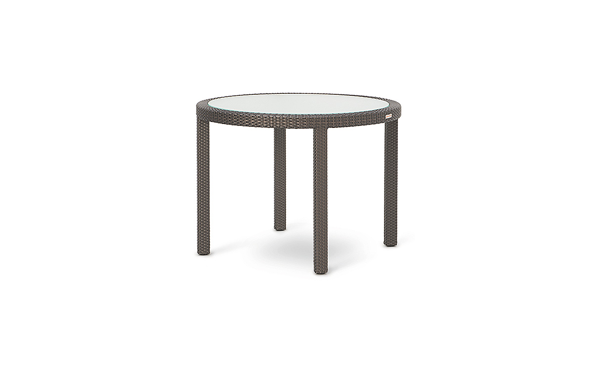 OHMM Outdoor Partu Dining Table 100cmDia With Frosted Tempered Glass Insert