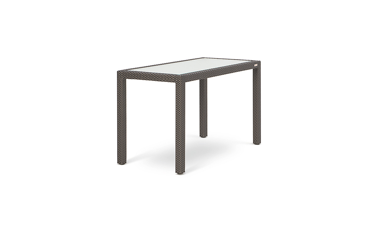 OHMM Outdoor Partu Dining Table 125x60cm With Frosted Tempered Glass Insert