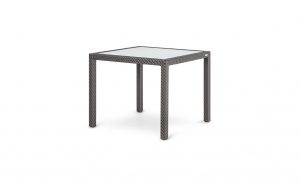 OHMM Outdoor Partu Dining Table 90x90cm With Frosted Tempered Glass Insert