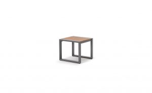 OHMM Latitudes Side Table With Slatted Teak Top