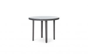 OHMM Outdoor Classic Dining Table 90cmDia With Clear Tempered Glass Top