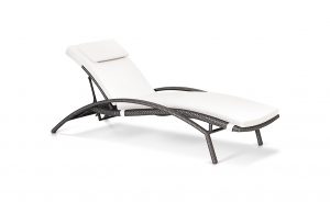 OHMM Outdoor Eclipse Sun Lounger Higher Seat With Cushion And Headrest