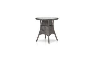 OHMM Outdoor Veranda Bistro Table With Clear Tempered Glass Top