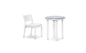 CLASSIC BISTRO SET <br>2 SIDE CHAIRS & TABLE Ø70CM <br>INC CLEAR GLASS TOP