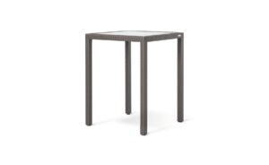 PARTU BAR TABLE 60X50CM TITANIUM FIBRE WITH GLASS INSERT